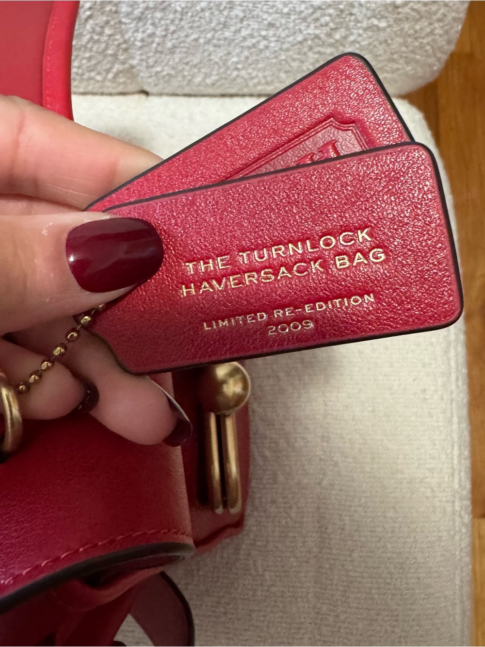 COACH Haversack Scarlet USED - Picture 7 of 11